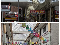 朝食兼昼食のため「天文館商店街」をテクテク。