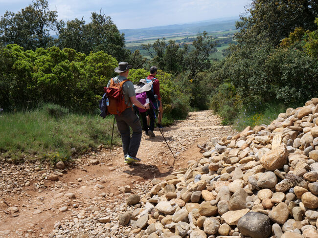 下りの石ころは足つぼに刺さります