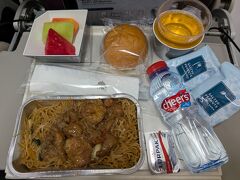 帰りの機内食。