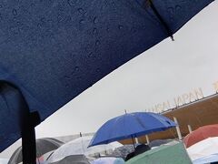 並んでる途中ですがご覧の通り雨です。通り雨とかではなく本当に雨です泣
どこの父親でしょうか？雨男は
（うちの父は雨男なんですよ笑
父が何処かに旅行に行くと大体雨降ってます）