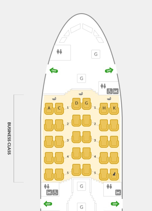 今回のアシアナは、残念ながらA330-300<br /><br />2-2-2でシートも2世代くらい古いもの。<br />時間をずらせばビジネススマーティウム搭載の<br />A350-900に乗れたんですが・・・