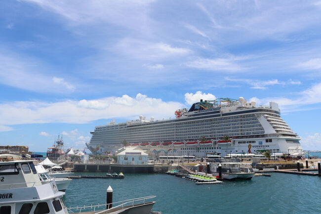 後ろの客船も大きい。<br />クルーズねぇ・・・流行ってますね。<br />