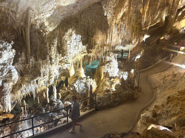 何万年もかけて造られた芸術ですね。<br />見学自体は3，40分かな。<br />再度、窓口へ行き先ほどとは違う色のバンドを手に巻いて貰います。<br />又、テントで10分ほど待ち今度はクリスタルケーブへ