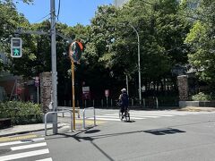 上野公園の入り口。十数分でついた。森に入るとすごく涼しい。