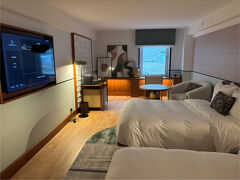 部屋は広くてテーブルがありくつろげました。
眺望は中庭でした