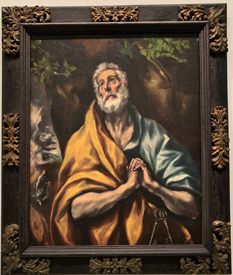 グレコ1596　『聖ペテロ』メキシコシティ，ソウマヤ美術館所蔵