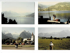 ＜Zell am Seeツェル・アム・ゼー＞

Zell am Seeツェル・アム・ゼーはザルツブルク州の人口9千6百人の小さな町、標高757mと山間の町である。ローマ時代にはもうツェル・アム・ゼーに人が居住していたそうだ。 
ツェル・アム・ゼーはKitzbühel・Alpenキッツビュール・アルプスの通り道であり、北はザールフェルデン盆地のザーラッハ川に、南はザルツァハ川に繋がっている。 インスブルックから東におよそ100km、グロースグロックナー山から北におよそ30kmの場所にあるから、今回の旅では地の利に恵まれていた。

写真：左上から時計回りに、夕方のツェル・アム・ゼー湖畔、湖畔散歩の娘達、7月31日ツェルを出発し、オーストリアのSaalfelden・Haidザールフェルデン・ハイト町の手前で、Loferローファーの景観＝＞ドイツのBad Reichenhallバートライヘンハル経由Burghausenブルクハウゼンに向かう。