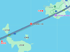 小武志島の先には、村上海賊の本拠地「大島」があります。
行ってみたいけれど、距離にして4105m （～～；
