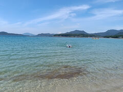 【菊が浜海水浴場】12：30
海めっちゃキレイ