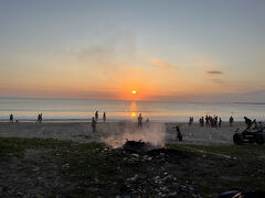 ジンバランビーチの夕日
