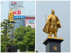 朝からずっ岐阜の魅力を楽しんで♪
岐阜といえばここは外せないよねー。岐阜駅前に聳え立つ黄金の織田信長殿！！
想像していた以上に大きくて、本当に聳え立つだったわ！