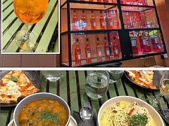 【Brunetti Oro Flinders Lane】ブルネッティ。
「アペロールスプリッツ」（アペロール＋スパークリングワイン＋ソーダ）が頂けます。イタリアで人気のアペロールスプリッツはオーストラリアでも人気。低アルコールなので飲みやすいです。
料理の美味しい、ケーキの沢山ある、人気カフェです。