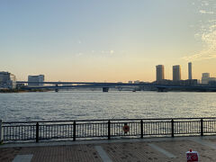 豊洲公園に隣接している春海橋公園からの景色。
奥に晴海大橋が見えます。