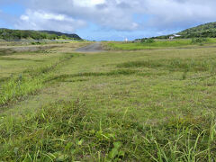 新島空港。
の、端っこです。
金網のスキマから。