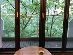 大型ホテルロビー、鬼怒川沿いです。