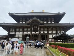 
次は東大寺。

インバウンドの観光客が大勢訪れています。外国の方には、奈良といえばダイブツ。そして鹿でしょうか。

鹿は、このあたりにもたくさんいました。当然、チョコボール(？)がたっぷりと落ちています。
うっかり踏んでしまい、涙目になりました。(水溜りで靴底を洗いました)

