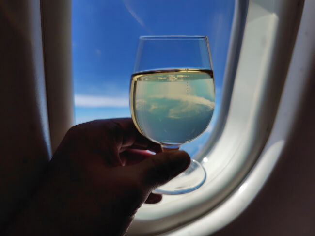 前回も言ってたけど<br />今回こそ最後のアシアナ？<br /><br />ということでシャンペンで乾杯♪<br />これまでありがとう＼(^o^)／