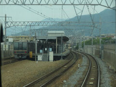 2025.06.09　野洲ゆき新快速列車車内
さくら夙川を通過。