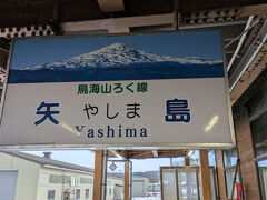 40分ほどで終着の矢島駅に到着。