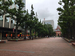 　赤れんがテラスを通って帰路についた。このスペースは様々なイベントに使用されている。フラワーフェスティバルの時期5～6月には、一面花びらのアートで飾られる。