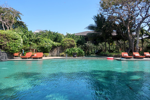 海側から見たメインプール。