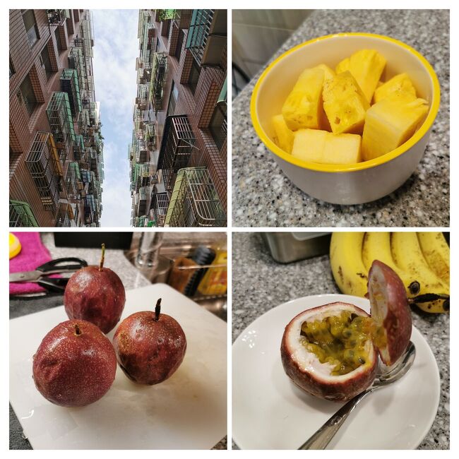 お邪魔します♪<br />家についてからもフルーツたくさんのおもてなし( ﾟДﾟ)<br />パイナップル、パッションフルーツ！！<br />甘酸っぱくてプチプチとした食感が美味しい！！<br />あまり食べる機会がないからうれしいですね♪