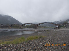 11時に錦帯橋に到着です。