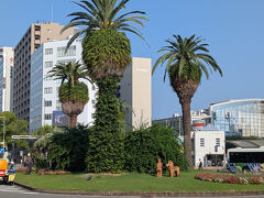この日も暑くなりそうでした。。。
ホテルのすぐ近くの目の前の駅から、路線バスに乗って数分ほどで、宮崎駅に到着しました。
ここで、ＪＲに乗換です。
ほんと、南国って感じだなぁ～。
はにわもいるね。