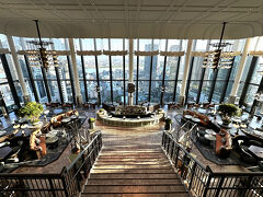 大阪・梅田『Waldorf Astoria Osaka』29F【Peacock Alley】

『ウォルドーフ・アストリア大阪』の29階から28階にある
ラウンジ&バー【ピーコック・アレー】をパチリ ( -_[◎]o

実際はアフタヌーンティーをいただいている女性客が多かったです。
海外からのゲストなど、階段の上で何枚も撮影したり、
動画を撮ったりしていました。

28階と29階にまたがる天井高8ｍの壮観な空間。
優雅な階段を降りると、古き良き時代の華やかさと贅沢な雰囲気が漂う
エレガントで広々としたラウンジが広がります。
いつも多くのお客様で賑わう人気の当店は、ブロンズ製の大時計のもと
に人々が集い、時を超えたエレガンスに浸る特別な空間です。
頭上には壮麗なシャンデリアが輝き、大阪を象徴する伝統行事
「天神祭」の活気を思わせるエネルギーが「Peacock Alley」の店内を
満たします。華やかな雰囲気とともに、天井まで続く窓から望む
大阪の絶景もぜひお楽しみください。

贅沢な空間でリラックスして、ワールドクラスのバーテンダーが
お客様のお好みに合わせてお作りするカクテルをお楽しみください。
季節のお料理や上質な地元食材を使ったメニューもご堪能いただけます。
「Peacock Alley」は、洗練された軽食、コーヒーブレイク、
夜のシャンパンなどにもぴったり。さまざまな用途に
ご利用いただけます。

＜営業時間＞
月曜日～金曜日　11:00～22:00（ラストオーダー21:30）
土日祝　7:00～10:00、11:00～22:00（ラストオーダー21:30）

* お食事メニューは11:30よりお楽しみいただけます。
* 木曜日と金曜日のライブ演奏の時間帯（19:00～20:30）に
ラウンジをご利用のお客様は、お1人様 7,000以上のご利用を
お願いしております。

（公式HP）
https://www.hilton.com/ja/hotels/osawawa-waldorf-astoria-osaka/dining/peacock-alley/