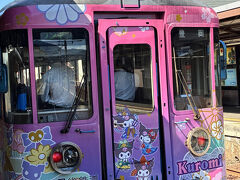 天橋立駅に到着です。
なんか、コラボした電車が停まってました！
（乗ってません（笑。