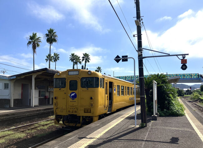 この時間逃すと３時間来ない<br /><br />１１時４３分宮崎行<br />お次は１４時２４分南宮崎行<br /><br />黄色の「ＮＩＣＨＩＮＡＮ　ＬＩＮＥ」車両<br />外装が違うだけだど、それまたいい