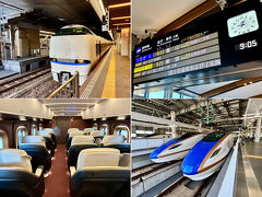 【 Limited Express Thunderbird for Tsuruga (JR West) 】

2025年10月10日(金)，株価爆上げで景気のいいゆうすけと，大阪07:40発の特急「サンダーバード5号」のグリーン車で敦賀へ。敦賀から，北陸新幹線「かがやき508号」のグランクラスで長野に向かいます。

敦賀駅での在来線特急←→北陸新幹線の乗り換え方法についてはこちらから。
https://www.jr-odekake.net/railroad/tsuruga_norikae/

（写真左上）
JR大阪駅11番線に停車する「サンダーバード5号」。最前方車両・1号車2番AB席を利用（1番AB席は発売されません）。
復路は敦賀から「サンダーバード28号」の最後尾車両・1号車11番A・C席を利用（11番A・C席はともに窓側の単独席，11番にはB席がありません）。

（写真右上）
敦賀駅で「かがやき508号」に乗換え。

（写真左下）
グランクラスの車内（最後尾12号車6番BC席を利用）。

（写真右下）
敦賀駅13番線に停車中の「かがやき508号」東京行き。長野までの停車駅は，福井，金沢，富山です。