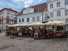 一番高いところの展望台から降りて戻ってきました。
お腹もすいてきたのでここで食べましょう。
ラエコヤ広場で一番多く客が入っているテントにしました。