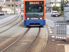 市電で戻ります。