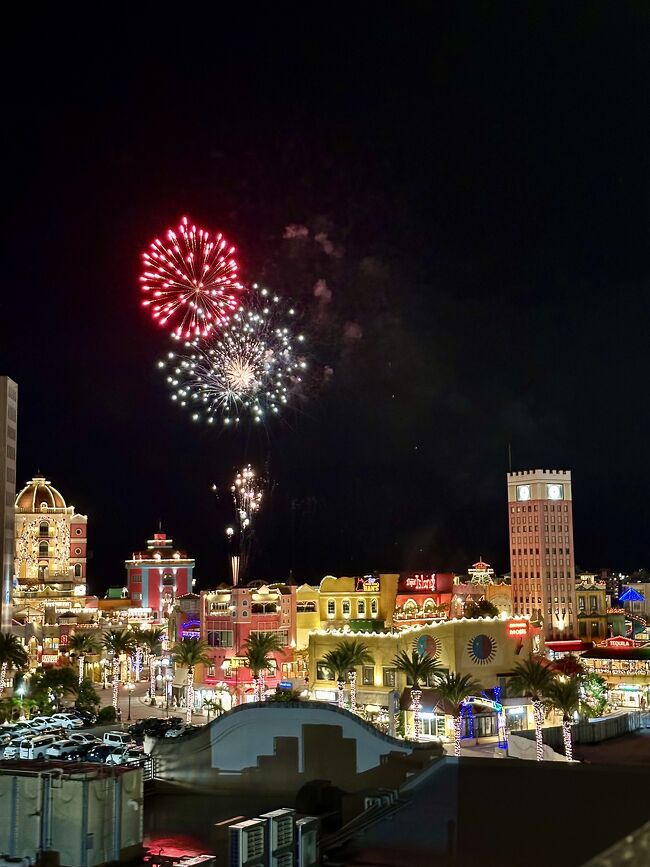 ホテルに帰ったらコレよ。<br />オキナワに好かれてるから<br />歓迎の花火まであげてもらって。<br />