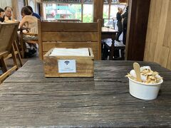 ウブドで有名なココナッツアイスのお店へ。38,500ルピー