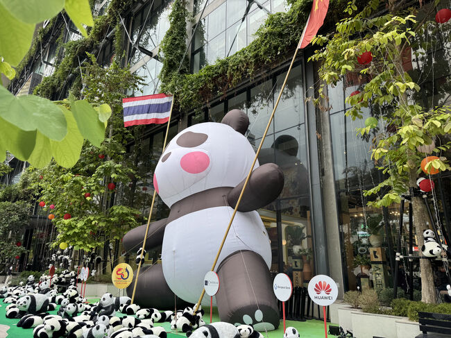 昼1時過ぎにEMSPHEREへ。あまり可愛くないパンダ。