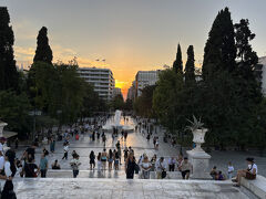 シンタグマ広場からの夕日
綺麗でした