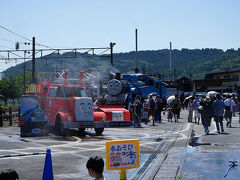 千頭で行われていたトーマスフェアは、新金谷駅で実施することになっていた。
