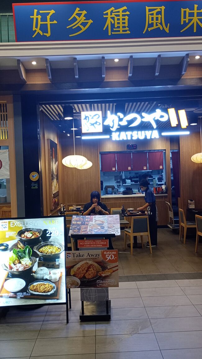 昼間ラーメン2杯も食べたのでお腹一杯だったのですが朝まで何も食べないのはちょっとと思いターミナル２１へ行ってみるとラストオーダーの時間にギリギリ。<br />かつやさんでカツ丼を頂きました。<br />