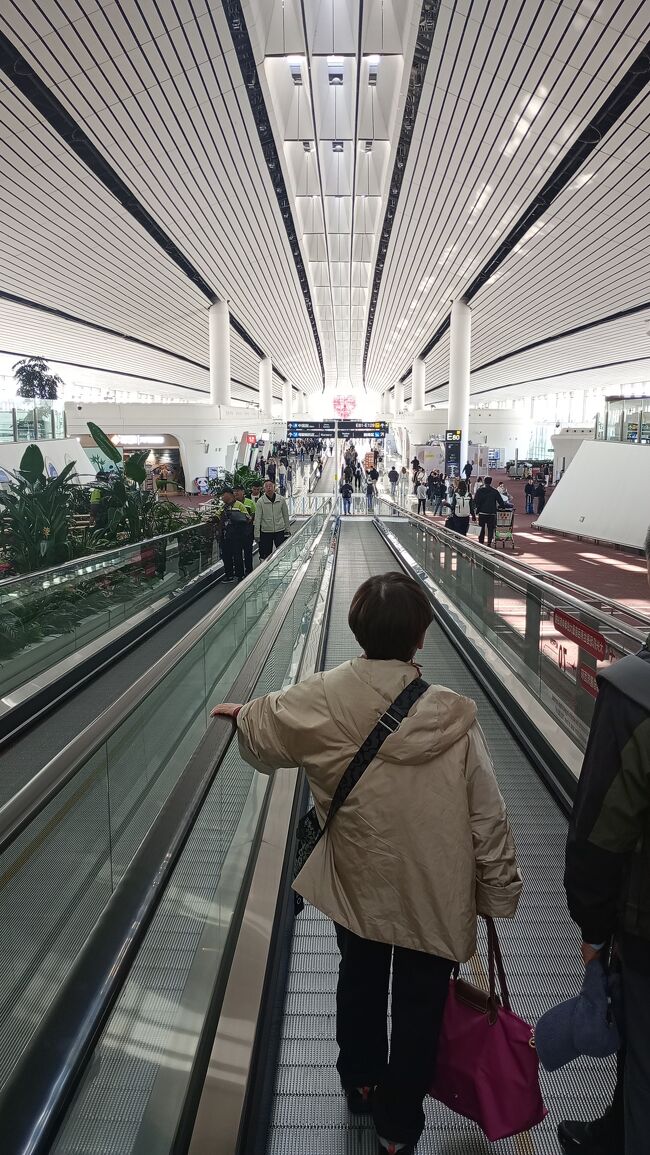 広い空港を搭乗ゲートに向かいます。最近年をとったせいか大きな空港内を歩くのが面倒くさい。