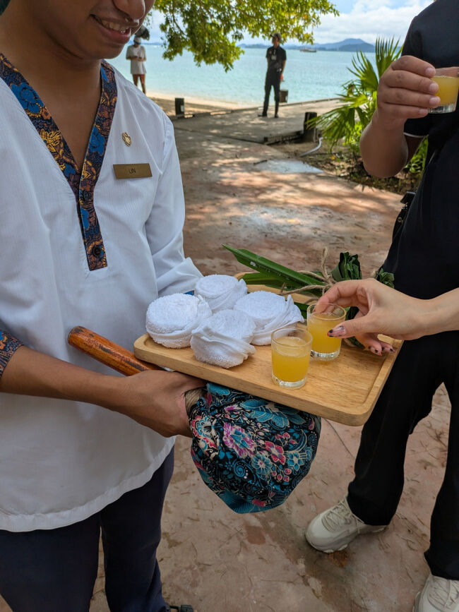 ウエルカムドリンクをいただき