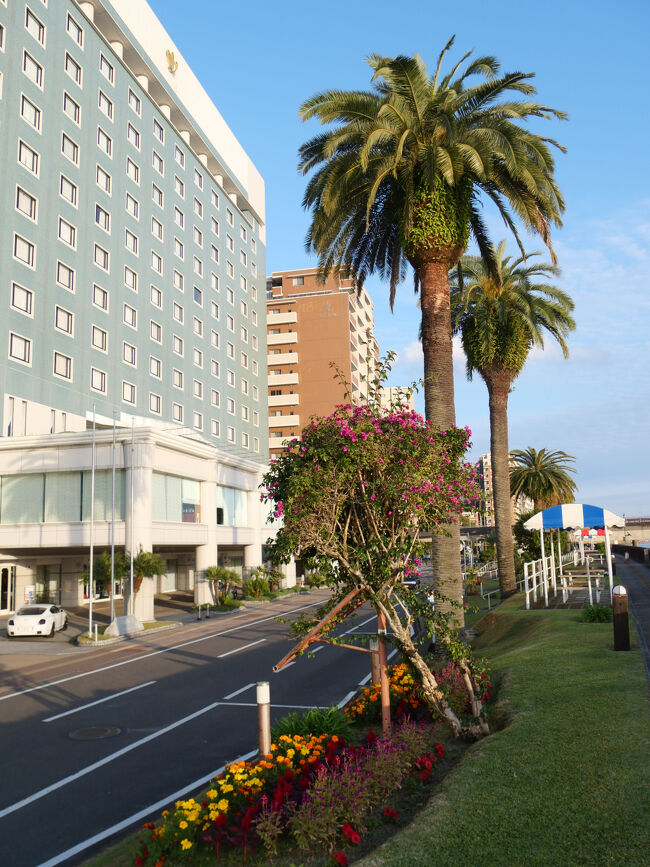 ホテル前の川沿いは橘公園として整備されています。