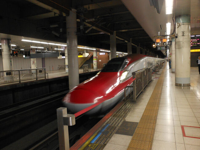 上野にきております。<br />今日は日帰りで盛岡に行きます。<br />上野発6時38分新幹線はやぶさでいくのですが<br />私の席は、あきたこまちの車両にのることになっています。<br />あきたこまち先頭で、はやぶさが後車となって連結されてます。<br />出発！