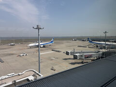 第2ターミナル展望デッキから。天気はまずまずです。
当然ですがANA機だらけ。