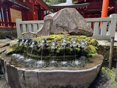 九頭龍神社（新宮）
9つもの龍の口から流れ落ちていく「龍神水」
口に含むことで心身から不浄なものを清めて、良いものを引き寄せていく御利益があるとか、、、