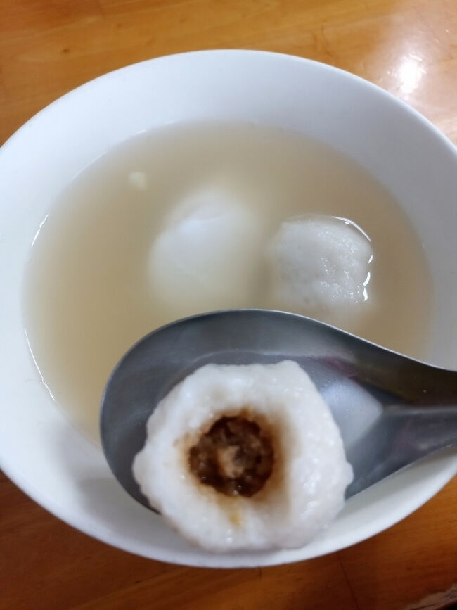 つみれ団子だと思っていたけど、中身があった。。。<br /><br /><br />林家乾麺
