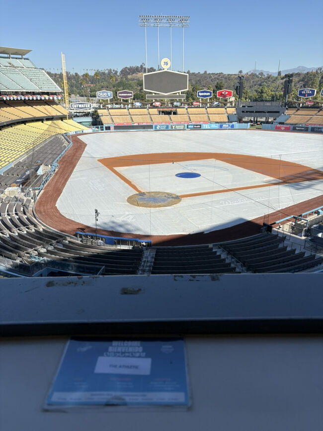 企業によって席が決まっているようです。<br />ここからの眺めもいいですね。