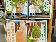 奈良に戻る途中の、かつらぎ町の「道の駅　くしがきの里」。

ここの人気はフルーツパフェで、まだまだぶどうがメイン。
その後は、柿・イチジク・キウイ・みかんと続くのね。