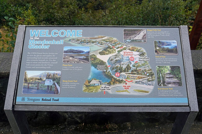 ナゲット・フォールへの往復は45分という往復時間の表示に対して20分ほどで済んだので、妻は先にビジターセンターへ行っていますが少し周辺を散策してみます。